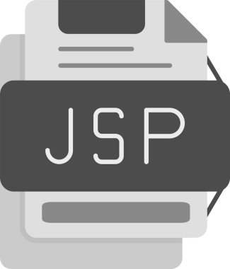 Web Kullanımı için JSP Simgesi, Basit Vektör İllüstrasyonu