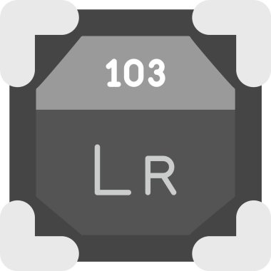 103 Lawrencium Simgesi, Web Kullanımı için Basit Vektör Resimleri