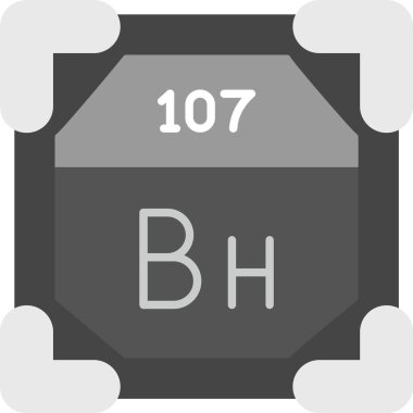 107 Bohrium Simgesi, Web Kullanımı için Basit Vektör İllüstrasyonu