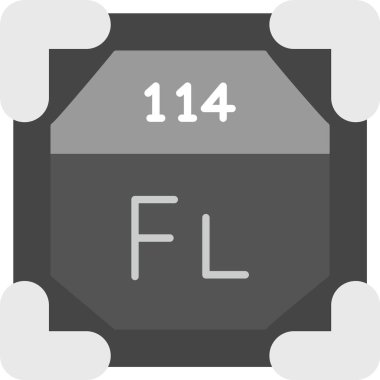 114 Flerovium Simgesi, Web Kullanımı için Basit Vektör Resimleri