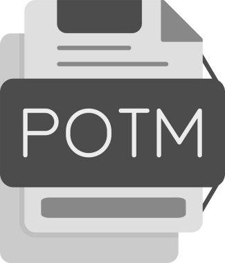 Web Kullanımı için POTM Simgesi, Basit Vektör İllüstrasyonu