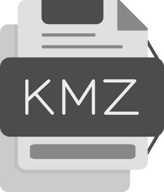 Web Kullanımı için KMZ Simgesi, Basit Vektör İllüstrasyonu