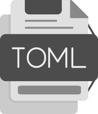Web Kullanımı için TOML Simgesi, Basit Vektör İllüstrasyonu