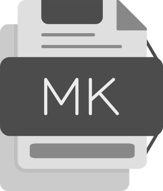 Web Kullanımı için MK Simgesi, Basit Vektör İllüstrasyonu