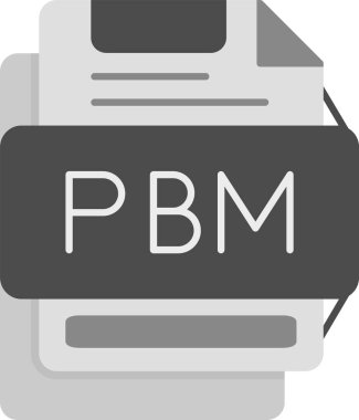 PBM Simgesi, Web Kullanımı için Basit Vektör İllüstrasyonu