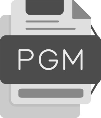 Web Kullanımı için PGM Simgesi, Basit Vektör İllüstrasyonu