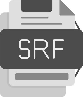Web Kullanımı için SRF Simgesi, Basit Vektör İllüstrasyonu