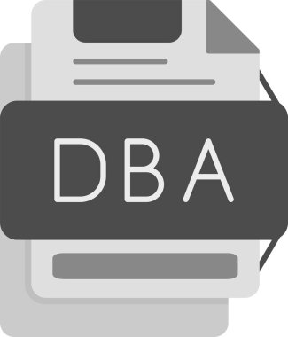 Web Kullanımı için DBA Simgesi, Basit Vektör İllüstrasyonu