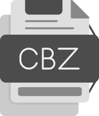 Web Kullanımı için CBZ Simgesi, Basit Vektör İllüstrasyonu