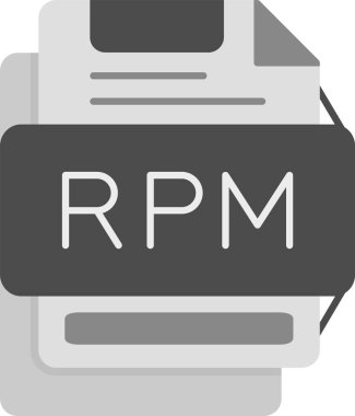 Web kullanımı için RPM Simgesi, Basit Vektör İllüstrasyonu