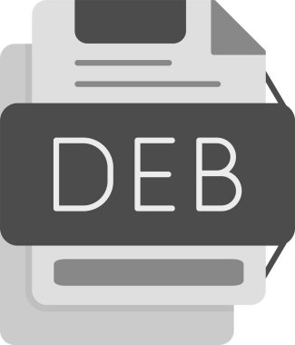 DEB Simgesi, Web Kullanımı için Basit Vektör İllüstrasyonu