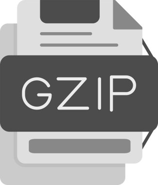 Web Kullanımı için GZIP Simgesi, Basit Vektör İllüstrasyonu