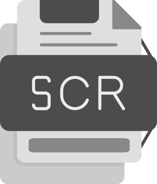 SCR Simgesi, Web Kullanımı için Basit Vektör İllüstrasyonu