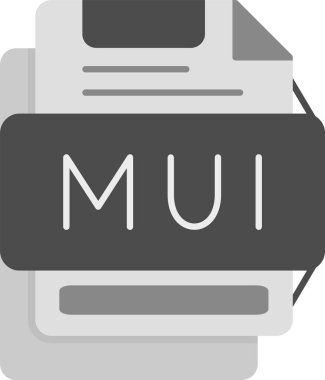 Web Kullanımı için MUI Simgesi, Basit Vektör İllüstrasyonu