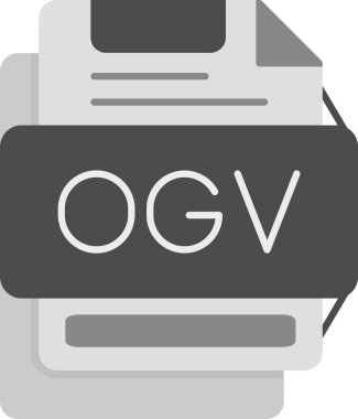Web Kullanımı için OGV Simgesi, Basit Vektör İllüstrasyonu