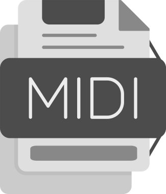 Midi Simgesi, Web Kullanımı için Basit Vektör İllüstrasyonu