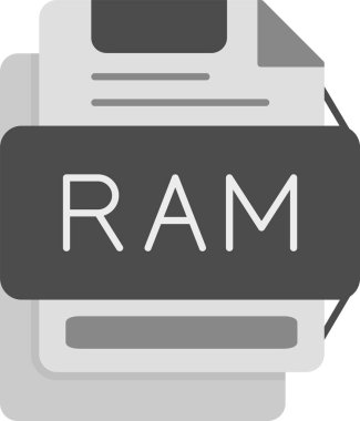 Web kullanımı için RAM Simgesi, Basit Vektör İllüstrasyonu