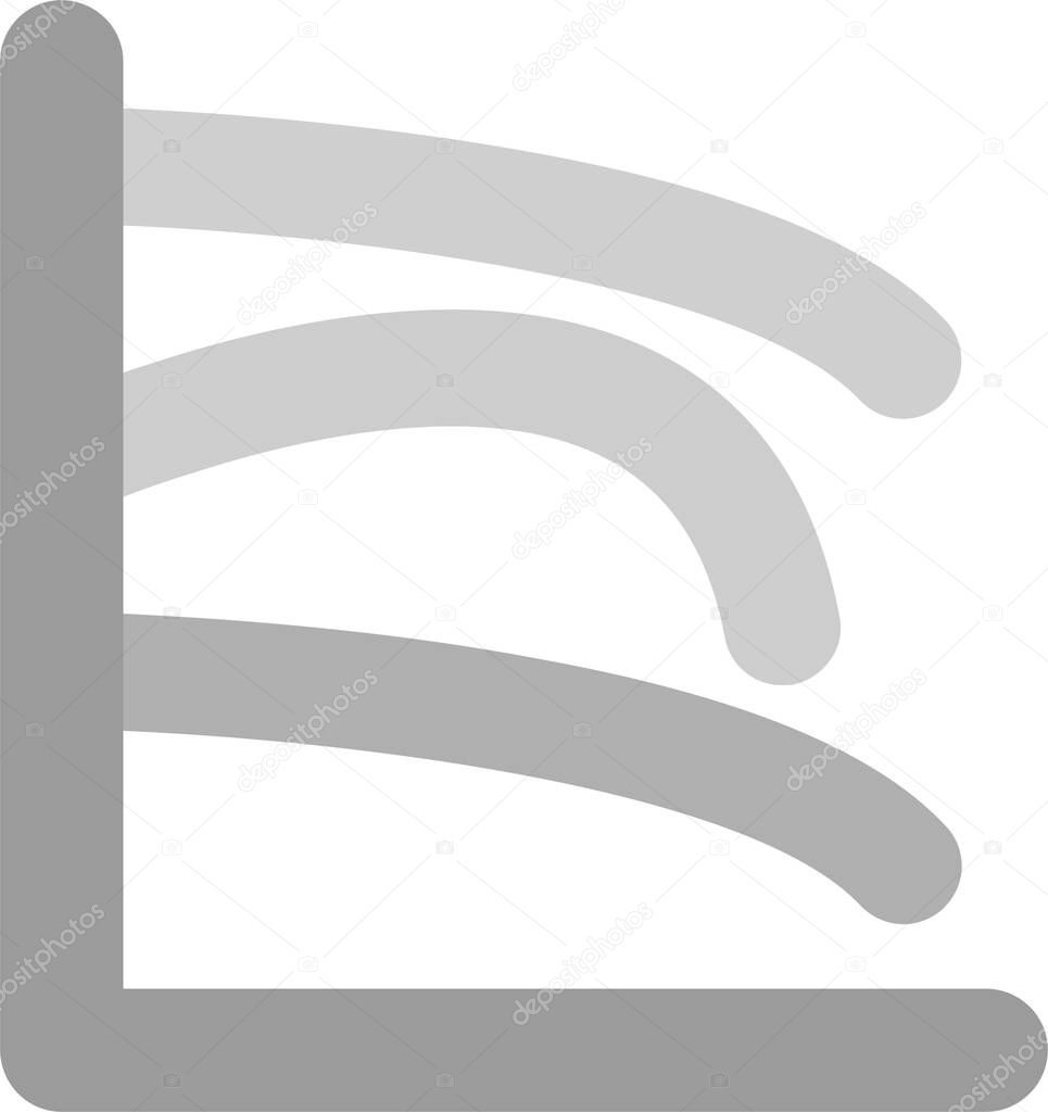 Line Graph Icon, Simple Vector Illustration For Web Use