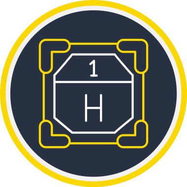 1 Hidrojen Simgesi, Web Kullanımı için Vektör Resimleri
