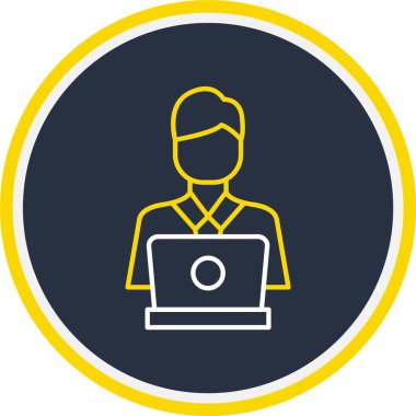 Web Kullanımı için Kişi Simgesi, Vektör İllüstrasyonu