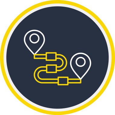 Web Kullanımı için Yol Haritası Simgesi, Vektör İllüstrasyonu