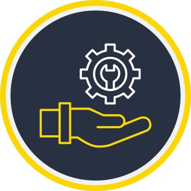 Web Kullanımı için Teknik Destek Simgesi, Vektör İllüstrasyonu