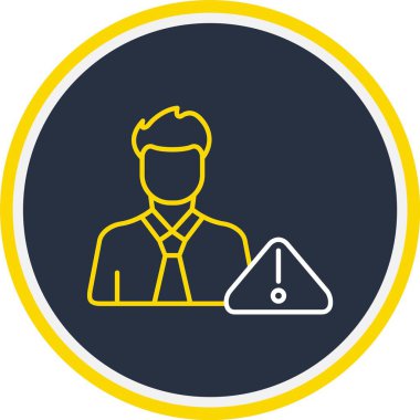 Web kullanımı için Kullanıcı Uyarı Simgesi, Vektör İllüstrasyonu