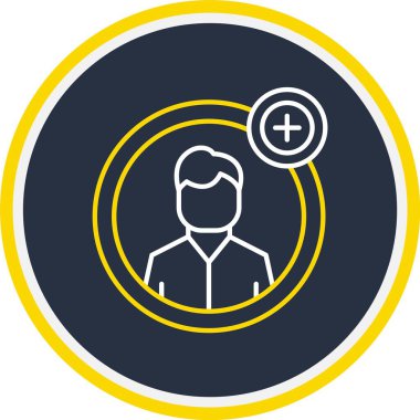 Web Kullanımı için Arkadaş İsteği Simgesi, Vektör İllüstrasyonu