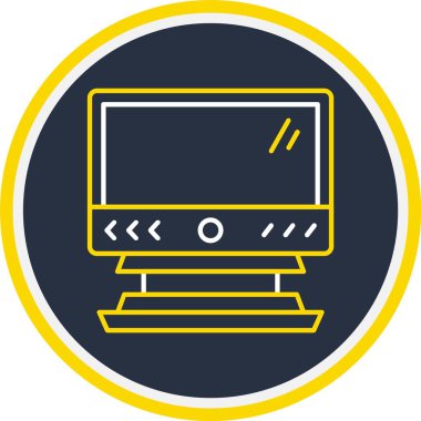 Web Kullanımı için Lcd Simgesi, Vektör İllüstrasyonu