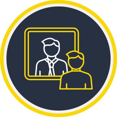 Web Kullanımı İçin Öz Yansıma Simgesi, Vektör İllüstrasyonu