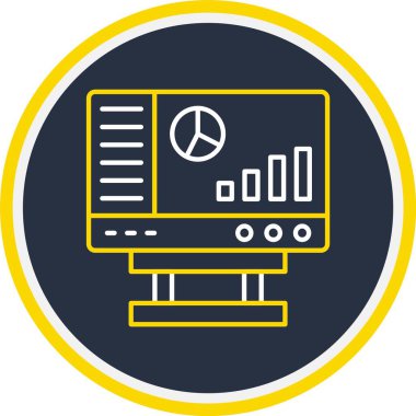 Web Kullanımı için Kontrol Paneli Simgesi, Vektör İllüstrasyonu