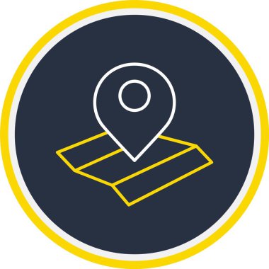 Web Kullanımı için Konum Simgesi, Vektör İllüstrasyonu