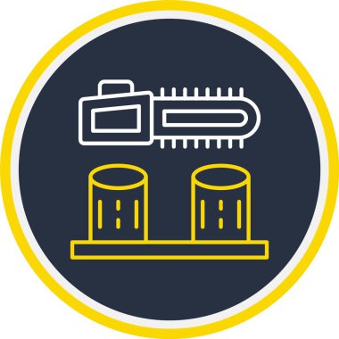 Web Kullanımı için Elektrikli Testere Simgesi, Vektör İllüstrasyonu