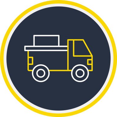 Web Kullanımı için Vektör İllüstrasyonu, Kamyon Simgesi Teslim Et