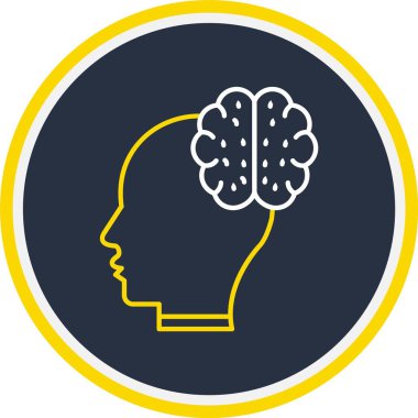 Web Kullanımı için Simge, Vektör İllüstrasyonu Düşünme