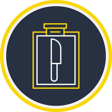 Web Kullanımı İçin Kesme Tahtası Simgesi, Vektör İllüstrasyonu