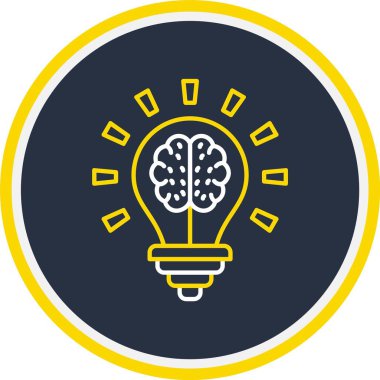 Web Kullanımı İçin Duygusal Zeka Simgesi, Vektör İllüstrasyonu