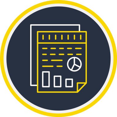 Web Kullanımı için Rapor Simgesi ve Vektör İllüstrasyonu