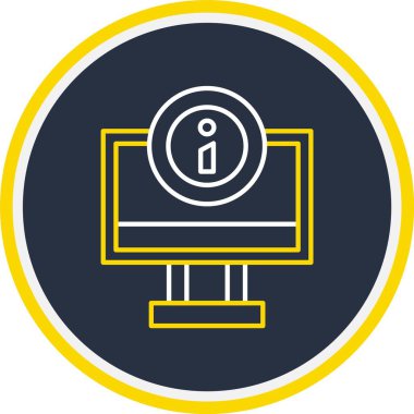 Web Kullanımı için Bilgi Simgesi, Vektör İllüstrasyonu