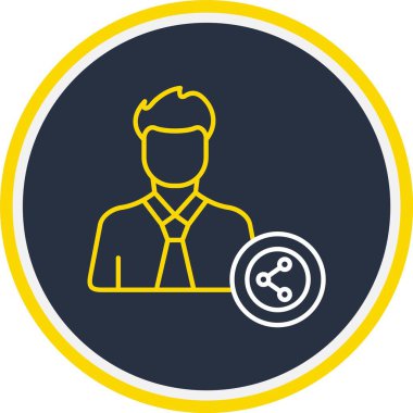 Web Kullanımı için Kullanıcı Paylaşımı Simgesi, Vektör İllüstrasyonu