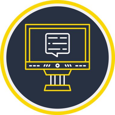 Web Kullanımı için İletişim Simgesi, Vektör İllüstrasyonu