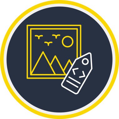 Web Kullanımı için Resim Simgesi, Vektör İllüstrasyonu