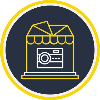 Web Kullanımı için Kamera Simgesi, Vektör İllüstrasyonu