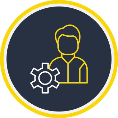 Web Kullanımı için Yönetim Simgesi, Vektör İllüstrasyonu