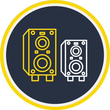 Web Kullanımı için Hoparlörler Simgesi, Vektör İllüstrasyonu