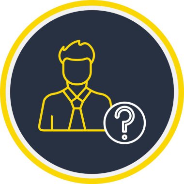 Web Kullanımı için Kullanıcı Sorusu Simgesi, Vektör İllüstrasyonu