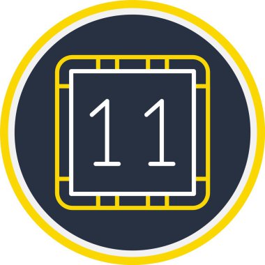 11 11. Simge, Web Kullanımı için Vektör İllüstrasyonu