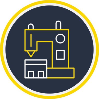 Web Kullanımı için Dikiş Makinesi Simgesi, Vektör İllüstrasyonu