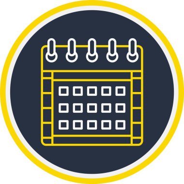 Web Kullanımı için Takvim Simgesi, Vektör İllüstrasyonu