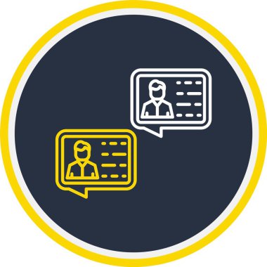 Web Kullanımı için Sohbet Simgesi, Vektör İllüstrasyonu